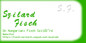 szilard fisch business card